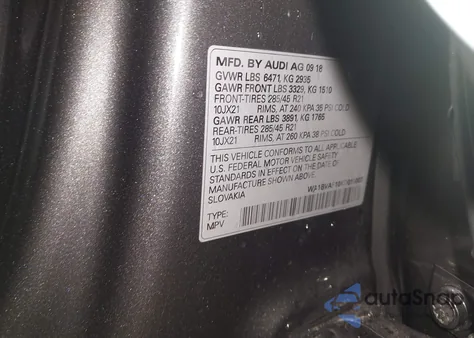 2019 Audi Q8 55 Premium z USA, uszkodzony, nr VIN WA1BVAF10KD010002